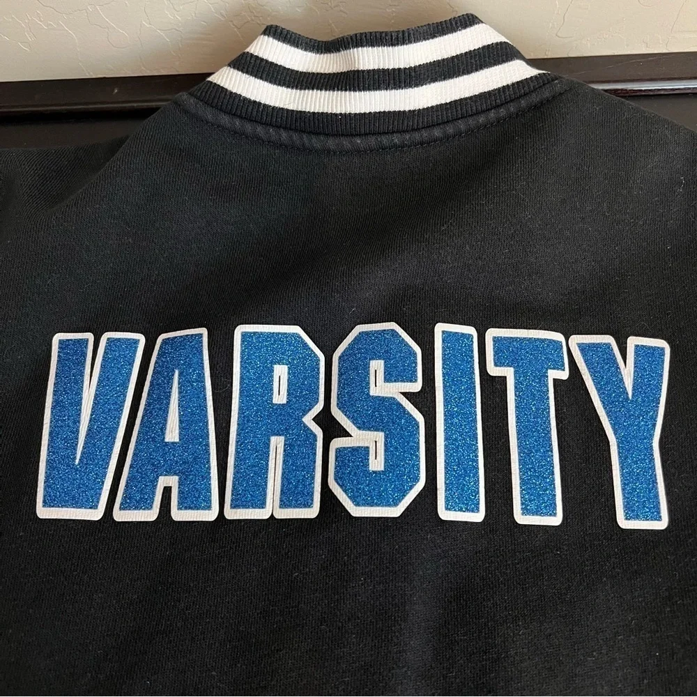 Sport-Tek Varsity Cheerleading jacket, cotton blend, snap closure, sz S